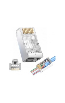 Cat6 Metal Rj45 Jack, 100'lü Paket, Yeni Nesil Uç Cat6 Metal Rj45 Jack, 100'lü Paket, Yeni Nesil Uç