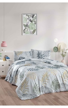 Menderes Home Cotton Collection Flanel R Tek Kişilik Nevresim Takımı Autumn Yeşil