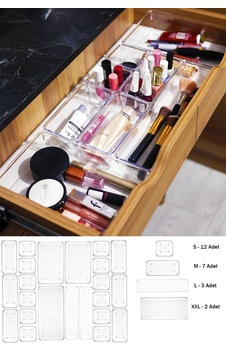 24'lü Set Modüler Çekmece İçi Düzenleyici Mutfak, Ofis Ve Makyaj Çekmeceleri İçin Organizer Modüler Beyaz - 750389163 Beyaz 24'lü Set Modüler Çekmece İçi Düzenleyici Mutfak, Ofis Ve Makyaj Çekmeceleri İçin Organizer Modüler Beyaz - 750389163 Beyaz