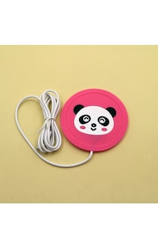 Panda Model , Usb İle Çalışan Termostatlı Bir Bardak Isıtıcı - Bardak Altığı Pembe