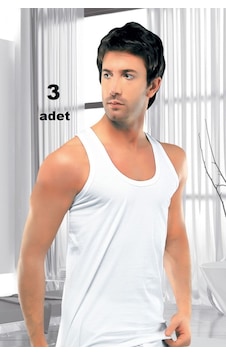 İlke Erkek Beyaz %100 Pamuk Atlet 3'lü Paket 001 İlke Erkek Beyaz %100 Pamuk Atlet 3'lü Paket 001