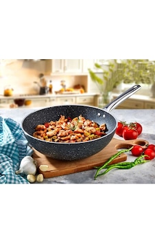 Eda Tel Saplı Wok Tava 28 Cm Zk-048 Eda Tel Saplı Wok Tava 28 Cm Zk-048