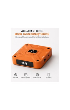 Ax360m İos Klavye Mouse Dönüştürücü İphone & İpad Mobil Oyun Adaptörü Kurulum Destekli Turuncu - 890062185