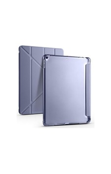 Aksesuarcim Apple iPad Uyumlu 10.2 2021 9. İle Uyumlu Kılıf Silikon Yumuşak Kalem Bölmeli Esnek 4 Farklı Stand Olabilen Tablet Kılıfı Mor Sku: Zeusb0fhj87gk2 Arka Kapak