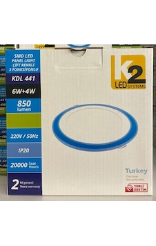 KENDAL KDL441 6+4 MAVİ BEYAZ LED PANEL Diğer KENDAL KDL441 6+4 MAVİ BEYAZ LED PANEL Diğer