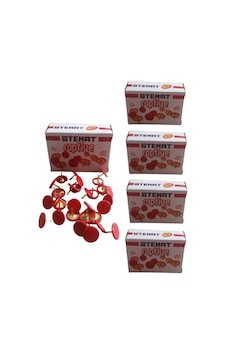 Renkli Raptiye Kırmızı Pvc Kaplı 5 Paket 150 Adet Renkli Raptiye Kırmızı Pvc Kaplı 5 Paket 150 Adet