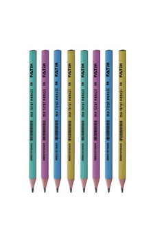 Fatih 8'li İlk Kalemim Jumbo Uçlu Kurşun Kalem, 3.0mm Uç, Üçgen Form, Minik Eller İçin Kolay Tu Turkuaz, Mor, Mavi, Sarı Fatih 8'li İlk Kalemim Jumbo Uçlu Kurşun Kalem, 3.0mm Uç, Üçgen Form, Minik Eller İçin Kolay Tu Turkuaz, Mor, Mavi, Sarı