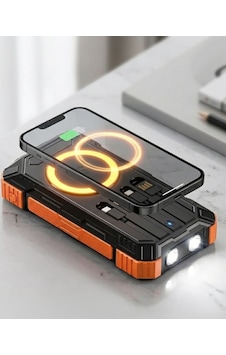 Solar Destekli Powerbank 20000 Mah Yüksek Kapasiteli Kablosuz Şarjlı Taşınabilir Batarya Sarı Solar Destekli Powerbank 20000 Mah Yüksek Kapasiteli Kablosuz Şarjlı Taşınabilir Batarya Sarı