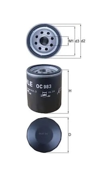 Mahle Oc983 Yag Filtresi 0046519728 0060813507 0060813675 Mahle Oc983 Yag Filtresi 0046519728 0060813507 0060813675