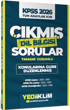 Yediiklim 2026 Kpss Tüm Adaylar İçin Dil Bilgisi Tamamı Çözümlü Çıkmış Sorular Konularına Göre Düzenlenmiş