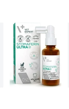 Vet Expert Stomaferin Ultra 30 Ml Kedi & Köpek İçin Ağız Kokusu, Gingivitis, Ağız Yarası & Mukoadezif Bakım Jeli