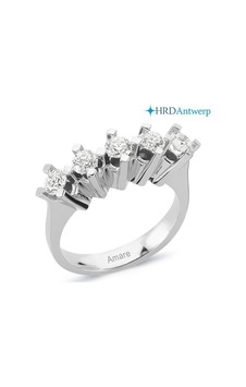 1.00 Karat F Renk Pırlanta Beştaş Yüzük (452517092)