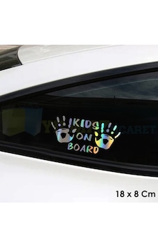 Baby On Board Arabada Bebek Var El İzi Yeni Süper Hologram Oto Sticker