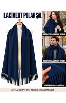 Bigohobi Unisex Polar Şal, Kadın Ve Erkek Kışlık Püsküllü Yumuşak Polar Kumaş Şal Lacivert Bigohobi Unisex Polar Şal, Kadın Ve Erkek Kışlık Püsküllü Yumuşak Polar Kumaş Şal Lacivert