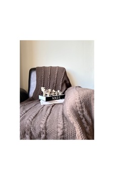 Saçlı Pirinç Örgü Tv Battaniyesi Koltuk Şalı Kahverengi Kahverengi Saçlı Pirinç Örgü Tv Battaniyesi Koltuk Şalı Kahverengi Kahverengi