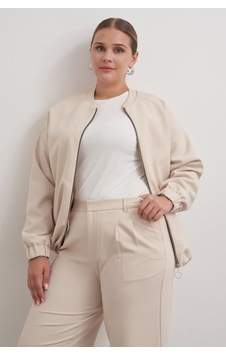 Myline Cep Detaylı Astarlı Stoperli Bomber Ceket-3368 Bej Myline Cep Detaylı Astarlı Stoperli Bomber Ceket-3368 Bej