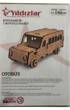 Yıldızlar Demonte 3 Boyutlu Ahşap Maket Otobüs Yıldızlar Demonte 3 Boyutlu Ahşap Maket Otobüs