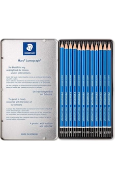 Staedtler Kurşun Kalem Mars Lumograph 12 Li Metal Kutuda 100 G12 Staedtler Kurşun Kalem Mars Lumograph 12 Li Metal Kutuda 100 G12