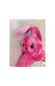 Sesli Hareketli Peluş Kulaklık Hedıyeli Epoksi Kitap Ayracı Pembe Pembe