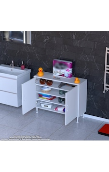 Modilayn Söke Küçük Alanlar İçin Akıllı Çözümler 90x75x32,5 Cm Lik 2 Kapaklı 4 Göz Raf Dolap Beyaz Modilayn Söke Küçük Alanlar İçin Akıllı Çözümler 90x75x32,5 Cm Lik 2 Kapaklı 4 Göz Raf Dolap Beyaz