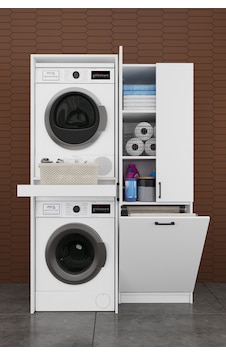 Çamaşır Makinesi Banyo Dolabı Takımı Sepetli %100 Mdf Çekmeceli Çok Amaçlı Kurutma Dolabı Bt01 Beyaz Çamaşır Makinesi Banyo Dolabı Takımı Sepetli %100 Mdf Çekmeceli Çok Amaçlı Kurutma Dolabı Bt01 Beyaz