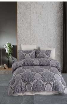 Majoli Luna Blue Tek Kişilik Kapitoneli Nevresim Takımı 4 Mevsim Set % 100 Pamuk Ranforce Kumaş