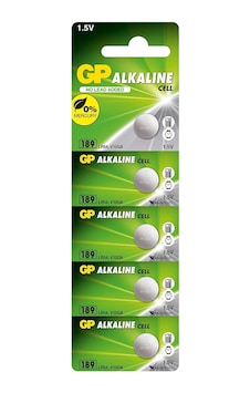 Batteries Gp189 Lr54/189/v10ga Boy Alkalin Düğme Pil, 1.5 Volt, 5'li Kart Batteries Gp189 Lr54/189/v10ga Boy Alkalin Düğme Pil, 1.5 Volt, 5'li Kart
