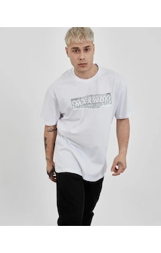 Modi Unisex Bisiklet Yaka Baskılı Oversize T-shirt - Beyaz - Mymg180626 Modi Unisex Bisiklet Yaka Baskılı Oversize T-shirt - Beyaz - Mymg180626