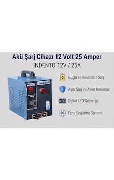 Akü Şarj Cihazı Redresör 12 Volt 25 Amper N11.250 Akü Şarj Cihazı Redresör 12 Volt 25 Amper N11.250