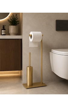 Pirinç Slim Lüx Ayaklı Set Wc Fırçalık Ve Kağıtlık Mat Gold Pirinç Slim Lüx Ayaklı Set Wc Fırçalık Ve Kağıtlık Mat Gold