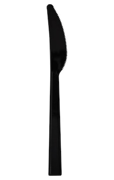 Lüks Bıçak Siyah 17,5 Cm - 100 Adet