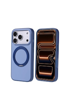 Apple iPhone Uyumlu 17 Pro Kılıf M-safe Şarj Özellikli Standlı Zore Proton Silikon Kapak Lacivert Apple iPhone Uyumlu 17 Pro Kılıf M-safe Şarj Özellikli Standlı Zore Proton Silikon Kapak Lacivert
