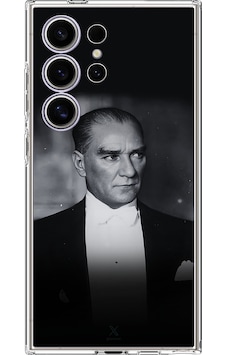 Samsung Galaxy S24 Ultra Uyumlu Zarafet Ve Asalet: Atatürk Smokinli Baskılı Silikon Kılıf Renkli