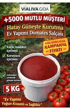 Hatay Güneşte Kurutma Ev Yapımı Domates Salçası 5 KG Hatay Güneşte Kurutma Ev Yapımı Domates Salçası 5 KG