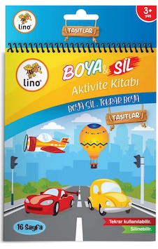Lino Boya Sil Aktivite Boyama Kitabı Araçlar A5 Ebat Silinebilir