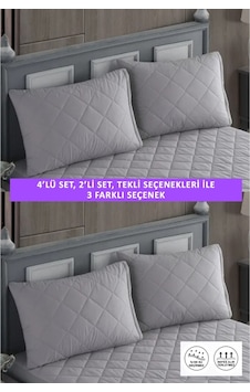 1 Adet %100 Pamuk Kapitone Fermuarlı Sıvı Geçirmez Renkli Yastık Alezi Yastık Koruyucu Gri 1 Adet %100 Pamuk Kapitone Fermuarlı Sıvı Geçirmez Renkli Yastık Alezi Yastık Koruyucu Gri