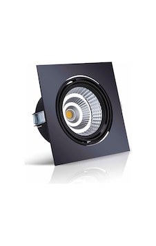 Kare Sıva Altı 40w Osram Led Siyah Spot Armatür Gün Işığı Işık Kare Sıva Altı 40w Osram Led Siyah Spot Armatür Gün Işığı Işık