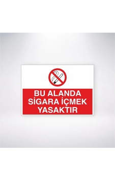 Bu Alanda Sigara İçmek Yasaktır Sticker 20x28 Cm Bu Alanda Sigara İçmek Yasaktır Sticker 20x28 Cm