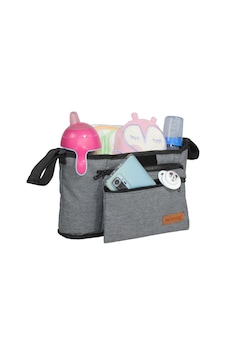 Mollsbaby Bebek Arabası Organizer Çantası Gri Çok Renkli