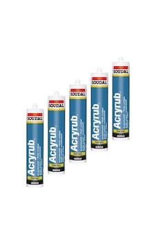 5 Adet Soudal Siyah Mastik Silikonize 500 Gr