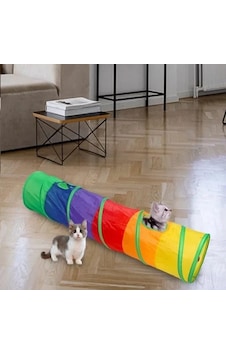 Tineke Petshop Düz Kedi Tüneli Katlanır Gökkuşağı Uzun Düz Kedi Köpek Oyun Tüneli Evcil Hayvan Oyun Tüneli Sku: Zeus8690010270627