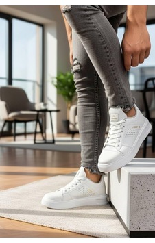 Sneakers Bağcıklı Erkek Ayakkabı Legan-010 Beyaz Sneakers Bağcıklı Erkek Ayakkabı Legan-010 Beyaz
