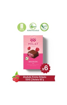 Milat Ahududu Dolgulu Sütlü Çikolata 6 60 G Milat Ahududu Dolgulu Sütlü Çikolata 6 60 G