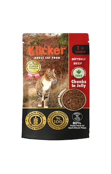 Klicker Pauch Biftekli Kedi Konservesi 85 Gr Klicker Pauch Biftekli Kedi Konservesi 85 Gr