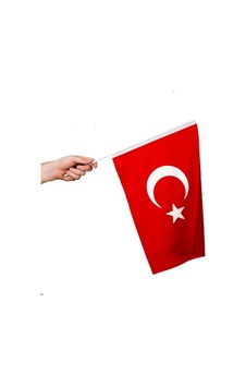 Sopalı Türk Bayrağı 50x75 Cm Alpaka Kumaş Diğer Sopalı Türk Bayrağı 50x75 Cm Alpaka Kumaş Diğer
