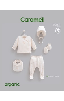 Caramell Tiny Baby 5'li Hastane Çıkışı Zıbın Seti Kız renkli Caramell Tiny Baby 5'li Hastane Çıkışı Zıbın Seti Kız renkli