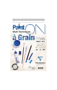 Clairefontaine Paint`On Çok Amaçlı Çizim Blok A4 Üstten Spiralli Clairefontaine Paint`On Çok Amaçlı Çizim Blok A4 Üstten Spiralli