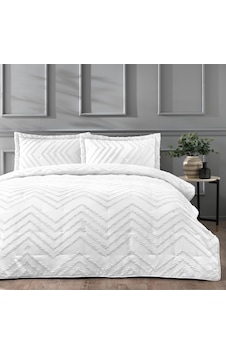 Linens Borneo Çift Kişilik Yatak Örtüsü Seti Beyaz Linens Borneo Çift Kişilik Yatak Örtüsü Seti Beyaz