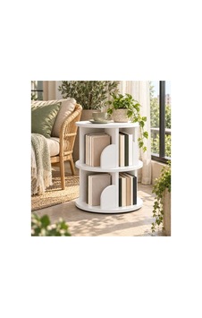 Kitaplık Raflı Komodin Yan Sehpa Çok Amaçlı Düzenleyici Modüler Kitaplık 70x45 Cm Beyaz - 938874604 Beyaz