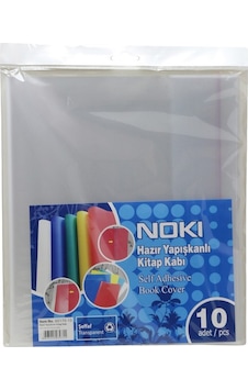 Noki Hazır Yapışkanlı Kitap Kabı 10 Adet Şeffaf Noki Hazır Yapışkanlı Kitap Kabı 10 Adet Şeffaf